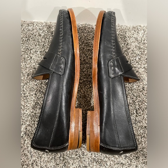 Johnston & Murphy black leather penny loafers, men's size 11.5 - Picture 8 of 13
